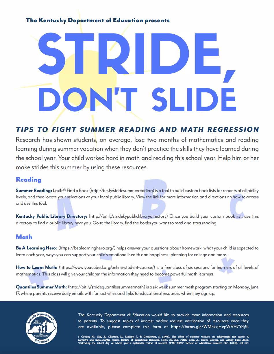 Stride Don't Slide Flyer